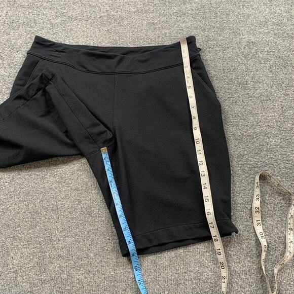 Under Armour Shorts Womens M Medium Black Fitted Side Zip 9 In Inseam Pockets - Picture 6 of 11